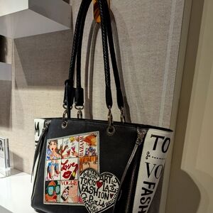 Brighton Fashionista Diva Glam Leather Shoulder Tote Handbag with Dust Bag